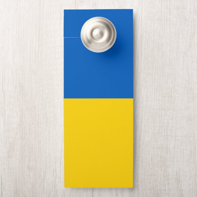 Affichette De Porte Drapeau ukrainien (Sur le bouton)