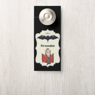 Affichette De Porte Drôle Dracula Flying Bat Salle personnalisée