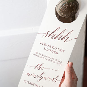 Affichette De Porte Élégant Rose Gold Calligraphy Mariage invité