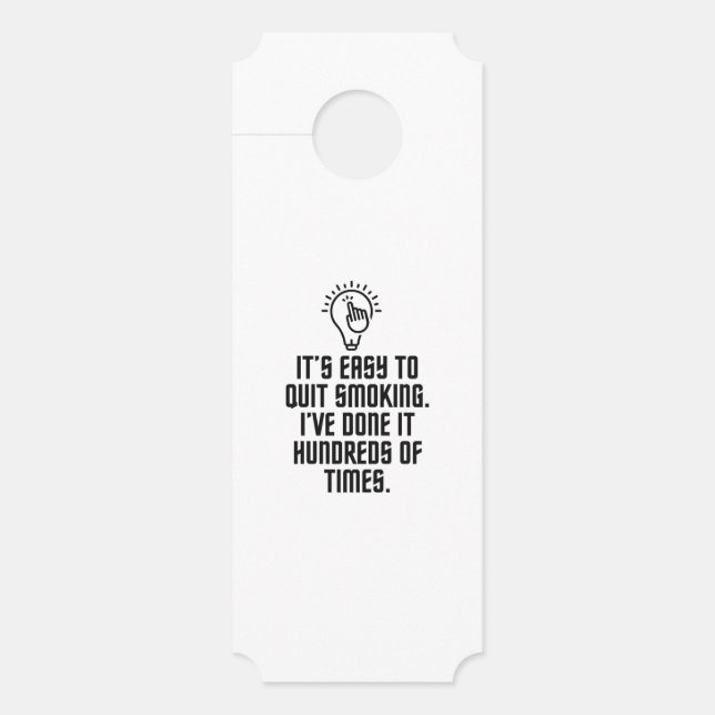 Affichette De Porte Facile d'arrêter de fumer (Devant)