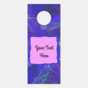 Affichette De Porte Fissures de look Cosmique brillant Couleurs Bleues