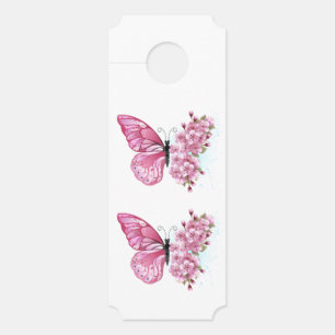 Affichette De Porte Flower Butterfly
