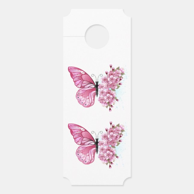 Affichette De Porte Flower Butterfly (Devant)