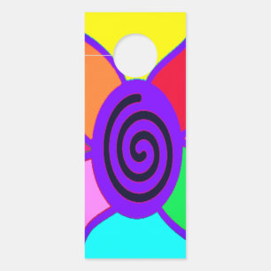 Affichette De Porte Grande conception gros bloc couleurs couleur moyen