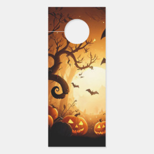 Affichette De Porte Halloween/chauve-souris/Citrouille/automne