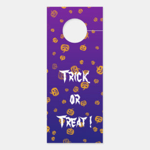 Affichette De Porte Halloween Jack Citrouilles