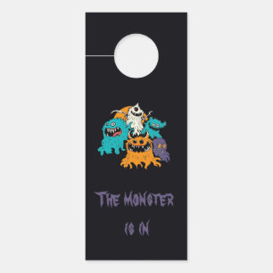 Affichette De Porte Halloween/Monstre/Octobre/Automne 