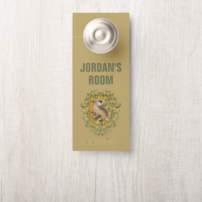 Affichette De Porte HARRY POTTER™ | Crête HUFFLEPUFF™ (Sur le bouton)
