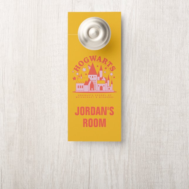 Affichette De Porte HARRY POTTER™ | Cute HOGWARTS™ School (Sur le bouton)