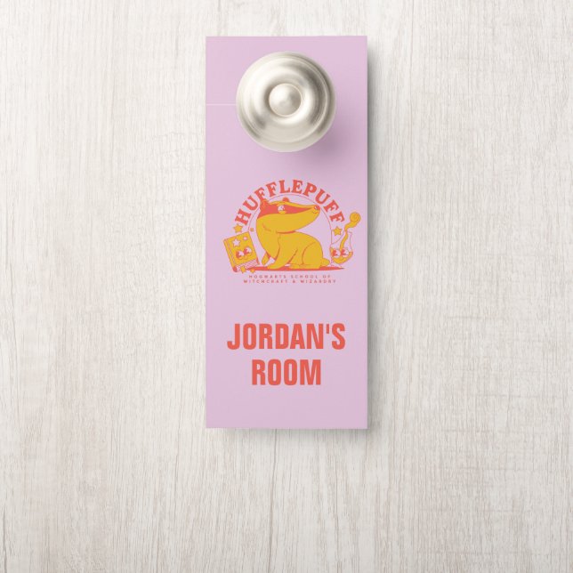 Affichette De Porte HARRY POTTER™ | Cute HUFFLEPUFF™ (Sur le bouton)