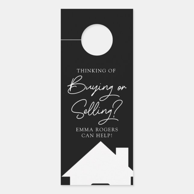 Affichette de porte immobilier (Devant)