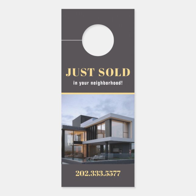 Affichette de porte immobilier (Devant)