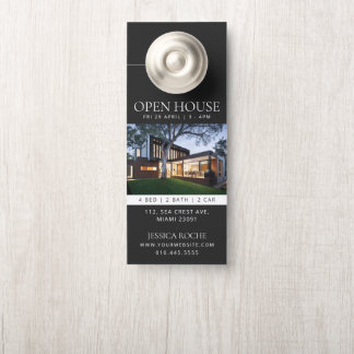 Affichette de porte immobilier de luxe | Open Hous