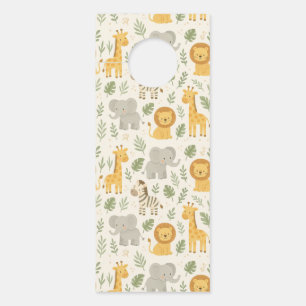Affichette De Porte Impression de nurserie d'animaux de safari