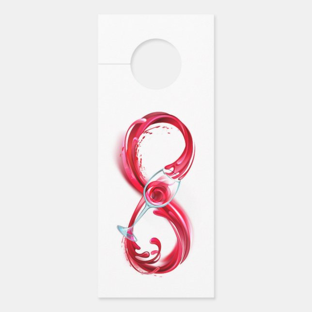 Affichette De Porte Infinity with Red Wine (Devant)