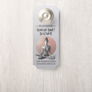 Affichette De Porte Instructeur de méditation Yoga Reiki Master Lotus