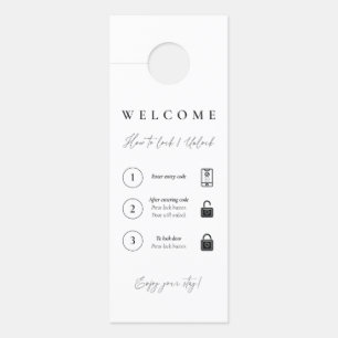 Affichette De Porte Instructions de verrouillage/déverrouillage de l'A