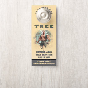 Affichette De Porte *~* Jaune Jack TREE Services Porte QR