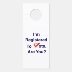 Affichette De Porte Je suis inscrit au vote 2026