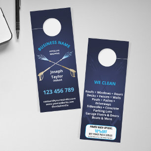 Affichette De Porte Lavage de puissance à pression Masculine professio