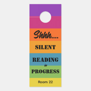 Affichette De Porte Lecture silencieuse en cours