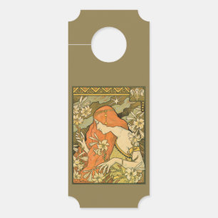 Affichette De Porte L'Ermitage Française Nouveau Femme dans le champ d