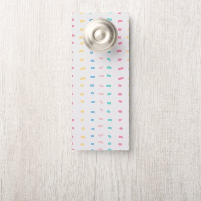 Affichette De Porte Lignes motifs (Sur le bouton)