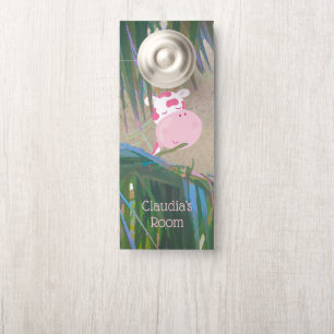 Affichette De Porte Little One Jungle Thème Texte Personnalisé