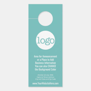 Affichette De Porte Logo d'entreprise avec Faire-part et coordonnées