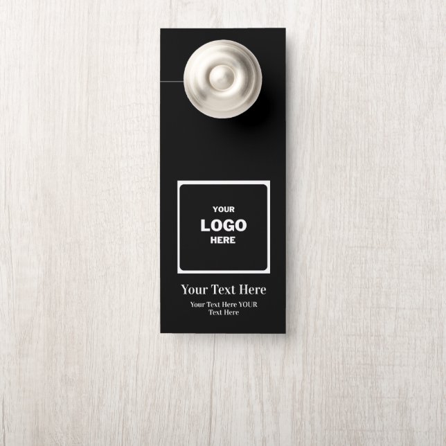 Affichette De Porte Logo professionnel personnalisé (Sur le bouton)