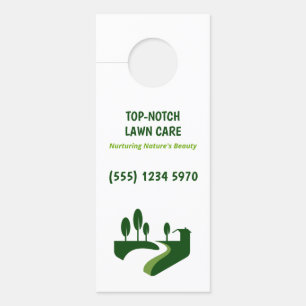Affichette De Porte Machine à gazon QR personnalisée