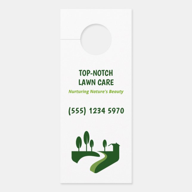Affichette De Porte Machine à gazon QR personnalisée (Devant)