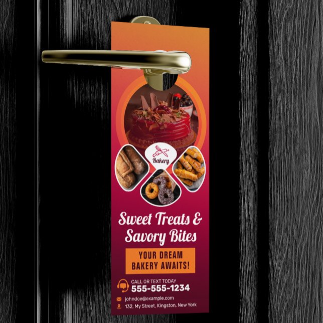 Affichette De Porte Magasin de boulangerie Professionnelle Douceur Tra (Créateur téléchargé)