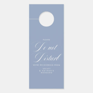 Affichette De Porte Mariage élégant Ne Dérangez Pas Dusty Blue