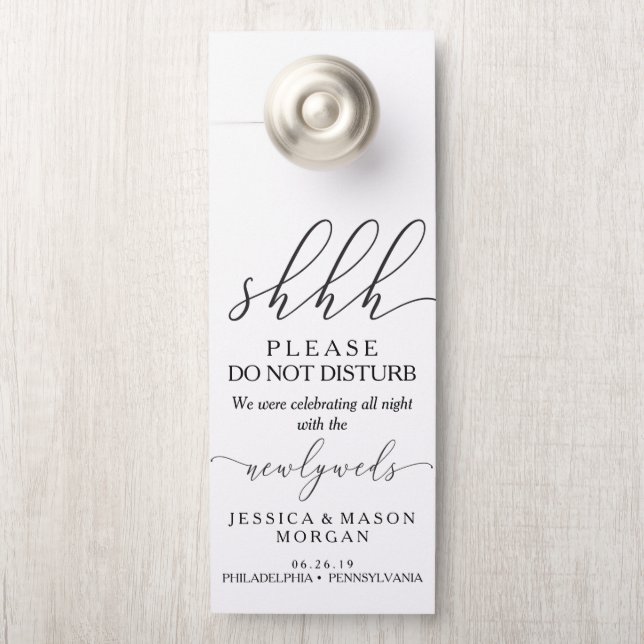 Affichette de porte mariage - Ne pas déranger - Ca (Sur le bouton)