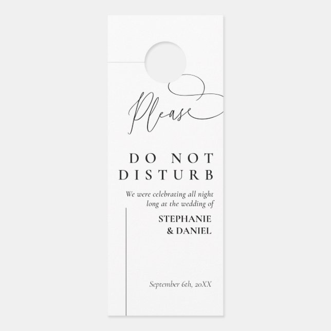 Affichette de porte mariage personnalisé (Devant)