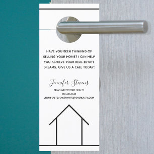 Affichette De Porte Marketing immobilier Réalisateur personnalisé mode