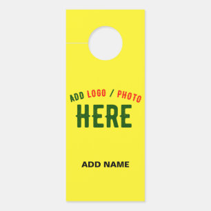 AFFICHETTE DE PORTE MARQUE VÉRIFIÉE JAUNE CLAIR ET MODERNE