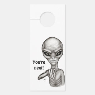 Affichette De Porte Mauvais Alien, Tu es le prochain !