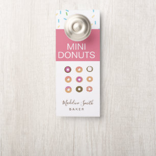 Affichette De Porte Mini Donuts Baker Boulangerie Maison Friandises