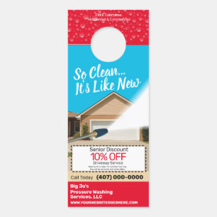 Affichette De Porte Modèle personnalisable de lavage d'alimentation so