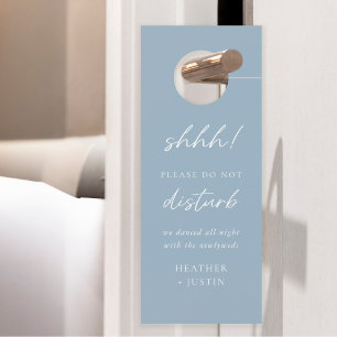 Affichette De Porte Ne pas déranger Dusty Blue Mariage Hotel