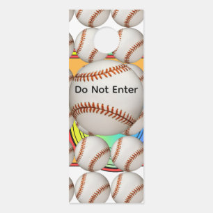 Affichette De Porte Ne pas entrer Baseball