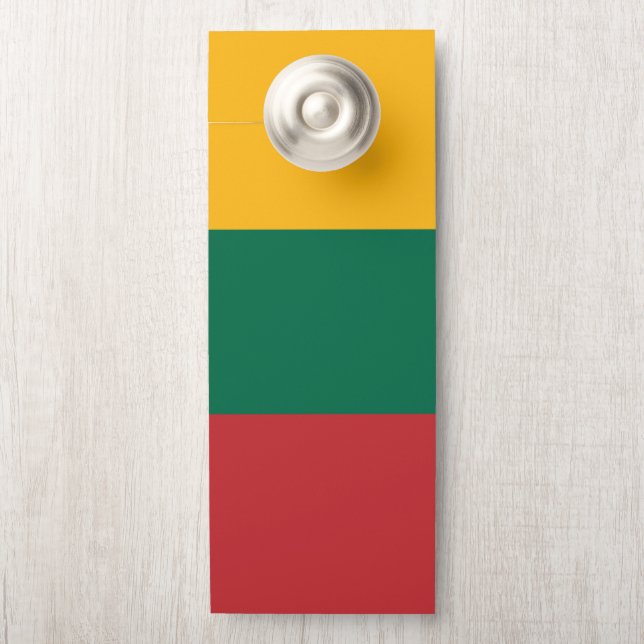 Affichette De Porte pavillon lituanien (Sur le bouton)