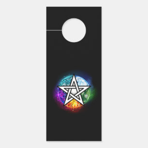 Affichette De Porte pentagramme du Wiccan