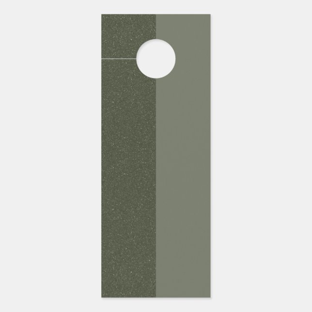 Affichette de porte personnalisé Split Moss Green (Devant)