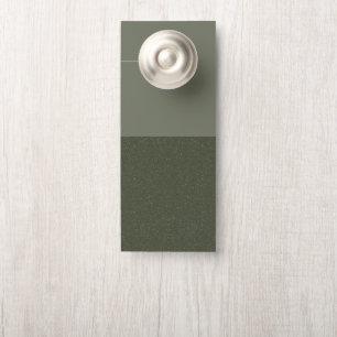 Affichette de porte personnalisé vert mousse à deu