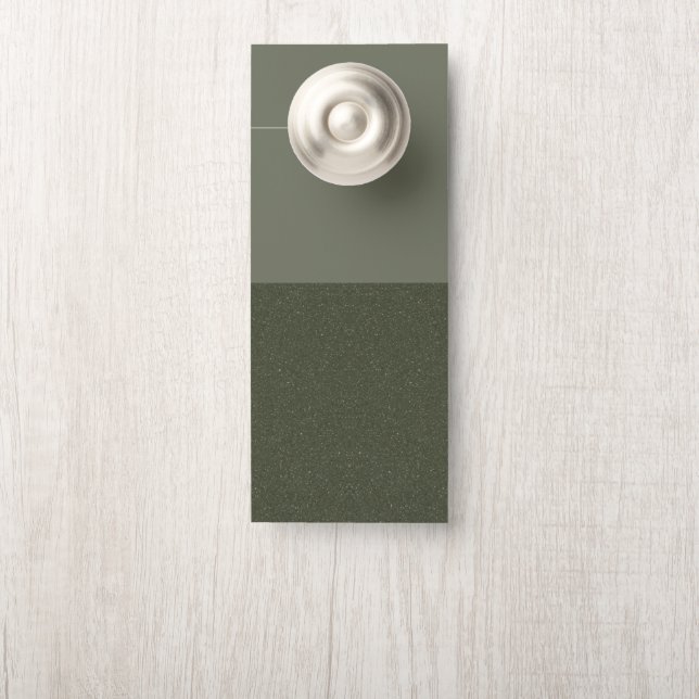 Affichette de porte personnalisé vert mousse à deu (Sur le bouton)