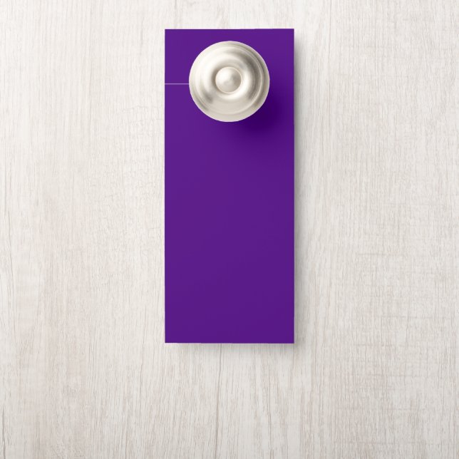 Affichette de porte personnalisé violet (Sur le bouton)
