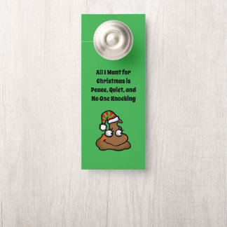 Affichette De Porte Personne ne frappe Drôle de Noël Toilettes Humour